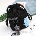 2022 New Design Literature and Art Canvas Drawstring Student School Travel Bag for Ladies Girls